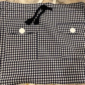 Zara small checkered tie waist mini skirt black white gingham cute buttons